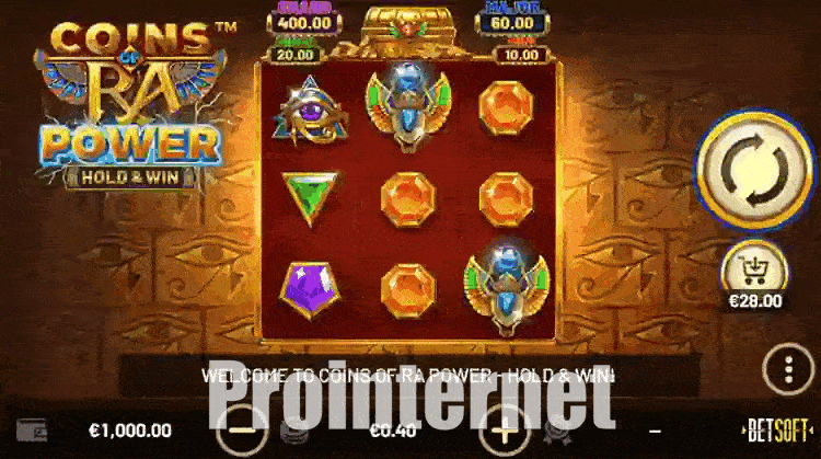 Coins of Ra Power купівля фріспінів