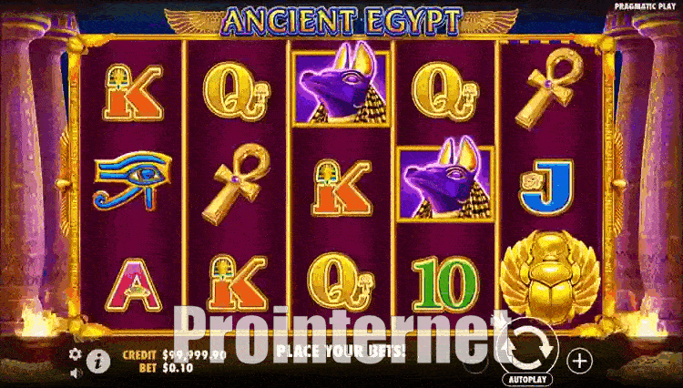 Игровой процесс в автомате Ancient Egypt