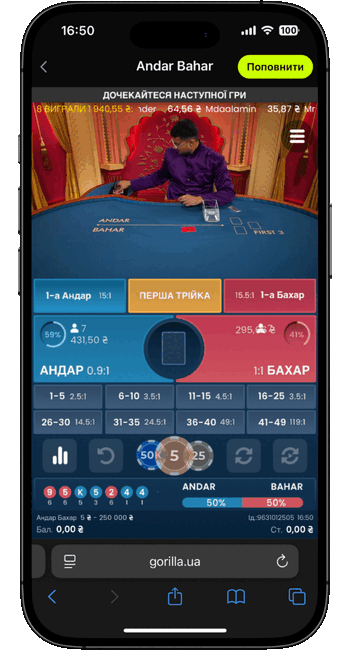 Правила гри Andar Bahar